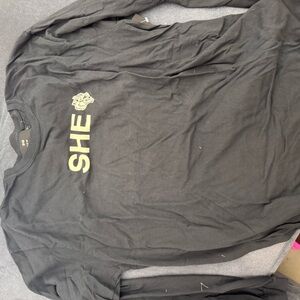 Darc Sport Black Long Sleeve Tee with Gold Print